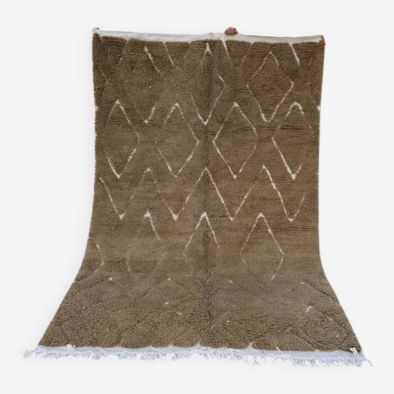 Ręcznie tkany dywan 150x250 cm, wełna, brązowy, Maroko - 199565