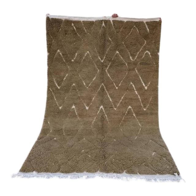 Ręcznie tkany dywan 150x250 cm, wełna, brązowy, Maroko - WYMIARY