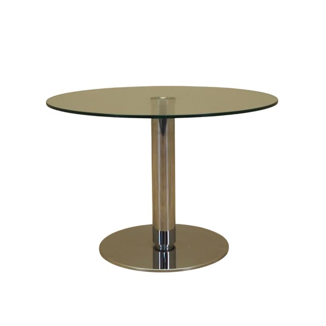 Stolik kawowy, szkło transparent, metal chromowany, BoConcept, Dania, lata 70. - WYMIARY