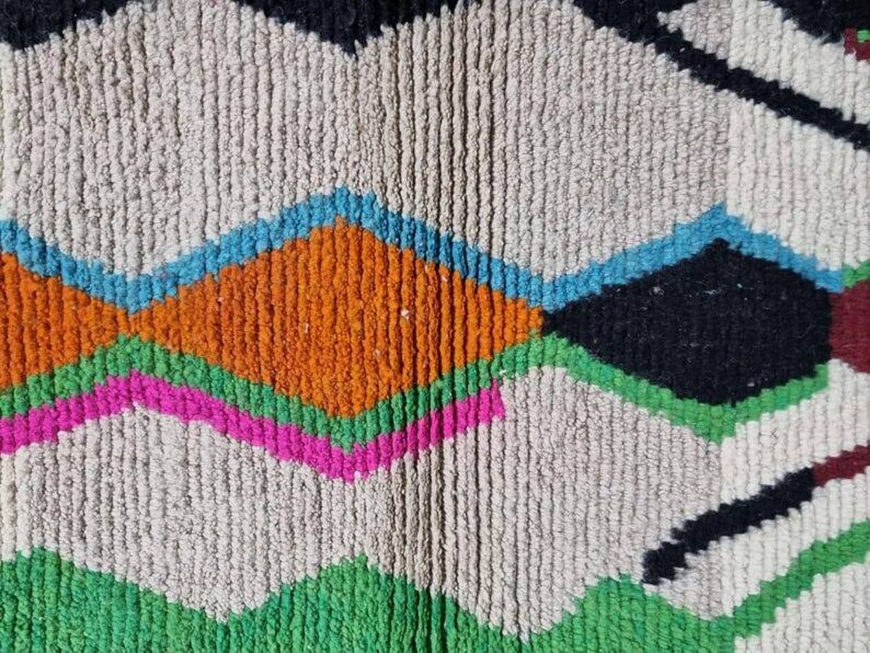 Handwoven rug 150x250 cm, wool, multicolour, Morocco - 199547