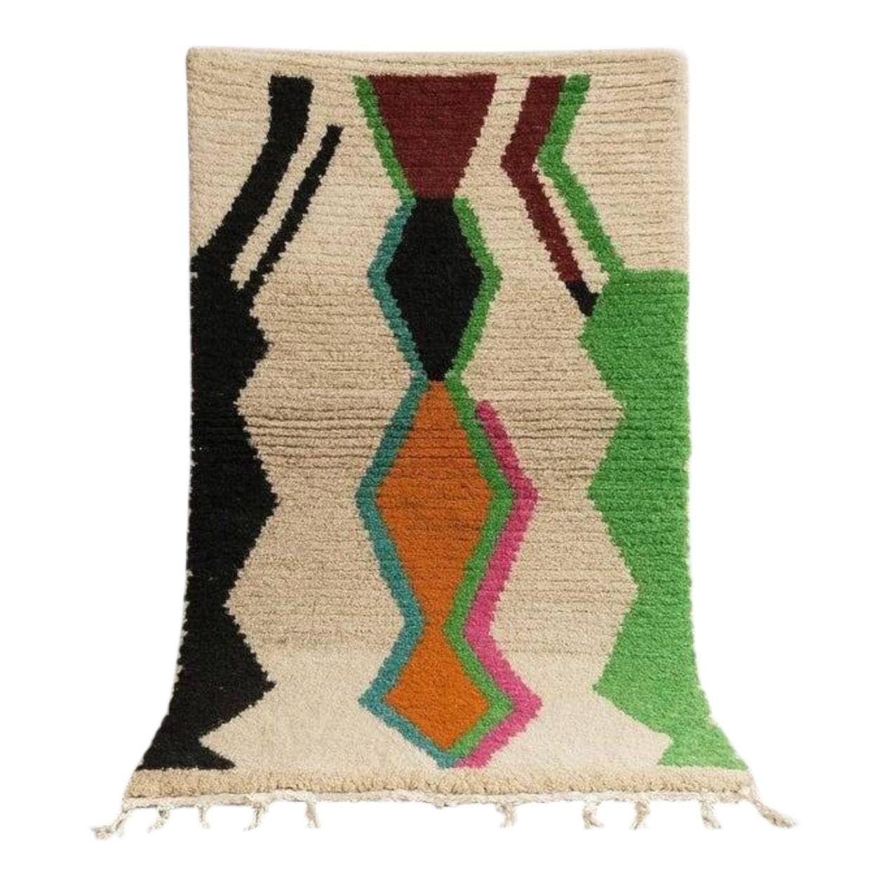 Handwoven rug 150x250 cm, wool, multicolour, Morocco
