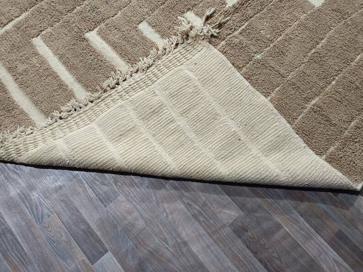 Ręcznie tkany dywan 150x250 cm, wełna, beżowy, Maroko - 199540