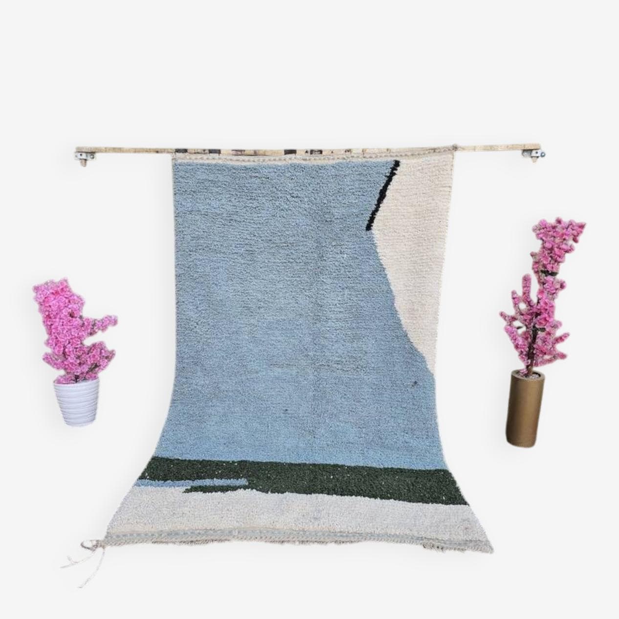 Ręcznie tkany dywan 150x250 cm, wełna, multikolor, Maroko - 199526