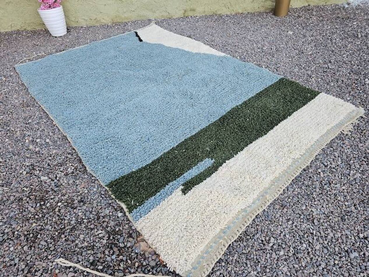 Ręcznie tkany dywan 150x250 cm, wełna, multikolor, Maroko - 199531