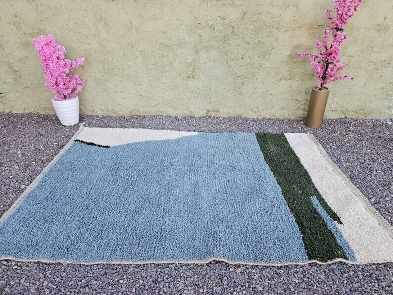 Ręcznie tkany dywan 150x250 cm, wełna, multikolor, Maroko - 199530