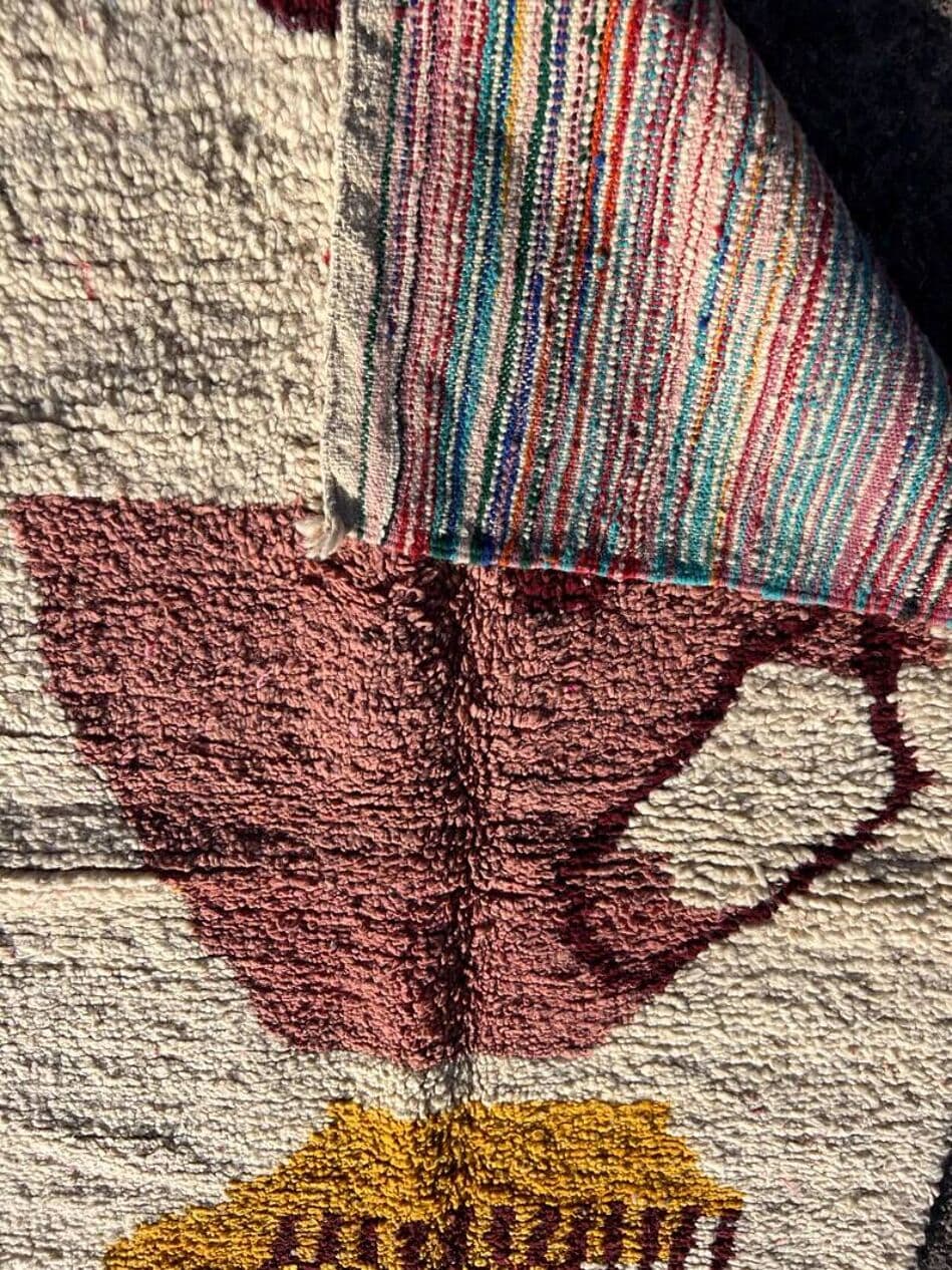 Ręcznie tkany dywan 100x200 cm, wełna, multikolor, Maroko - 199499