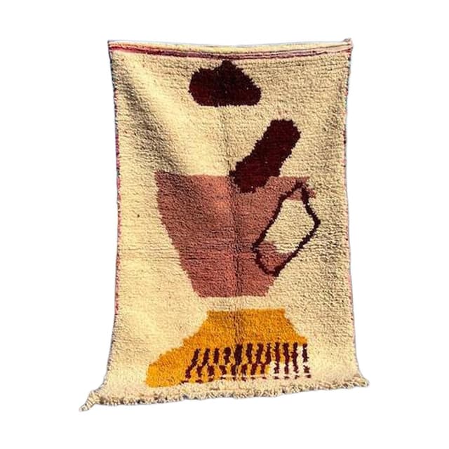 Ręcznie tkany dywan 100x200 cm, wełna, multikolor, Maroko - WYMIARY