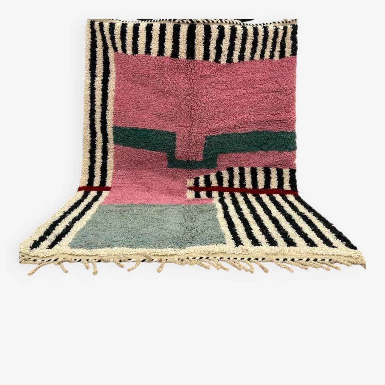 Ręcznie tkany dywan 100x200 cm, wełna, multikolor, Maroko - 199483