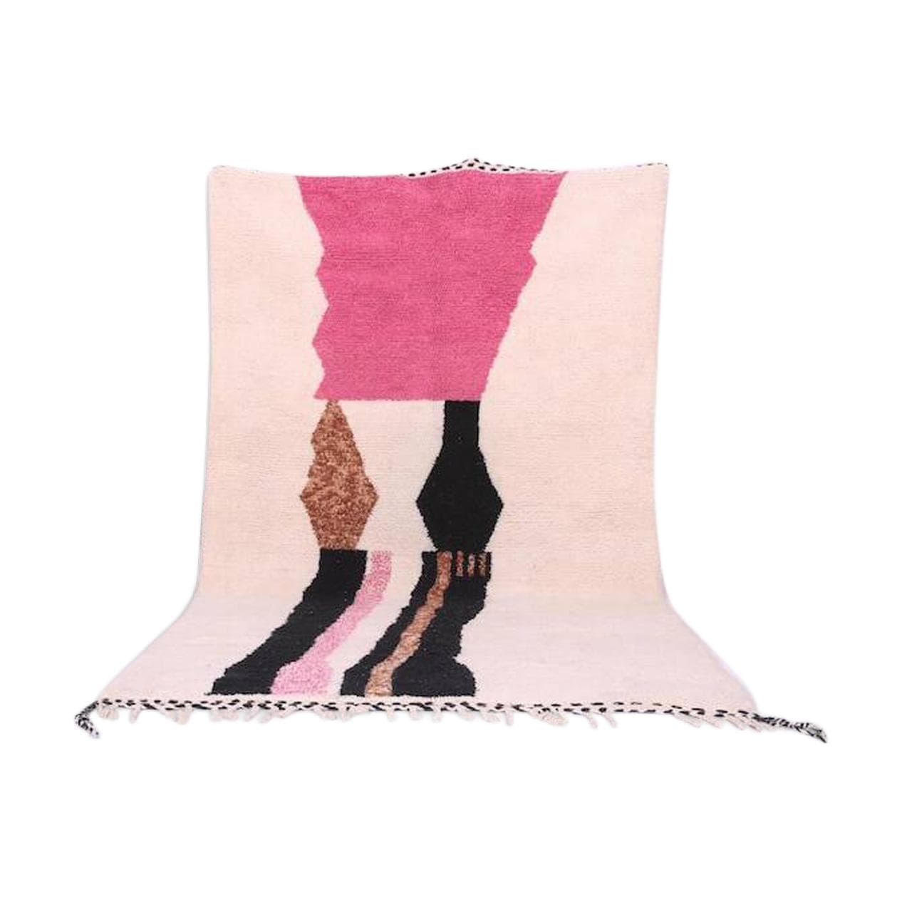 Handwoven rug 160x240 cm, wool, multicolour, Morocco