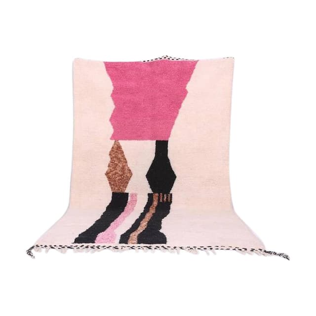 Handwoven rug 160x240 cm, wool, multicolour, Morocco - DIMENSION