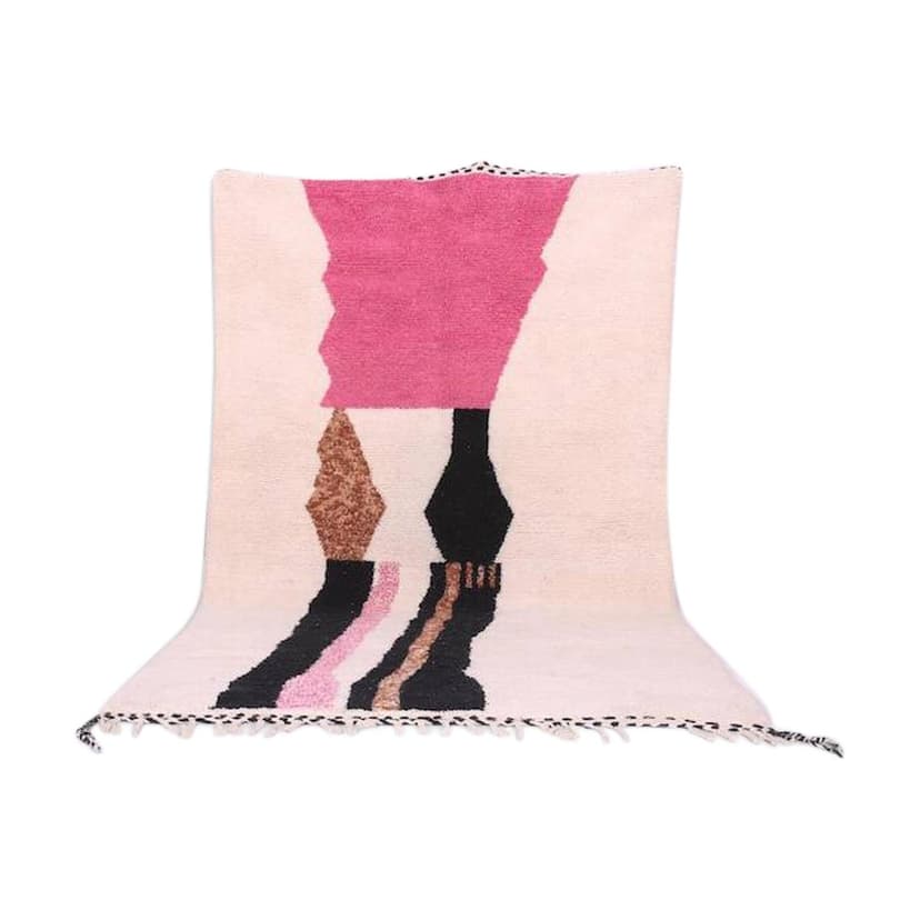 Ręcznie tkany dywan 160x240 cm, wełna, multikolor, Maroko