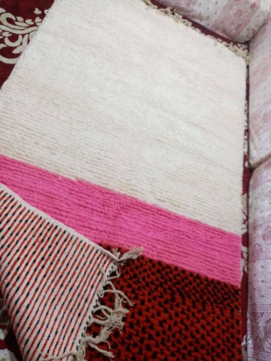 Handwoven rug 150x250 cm, wool, multicolour, Morocco - 199399