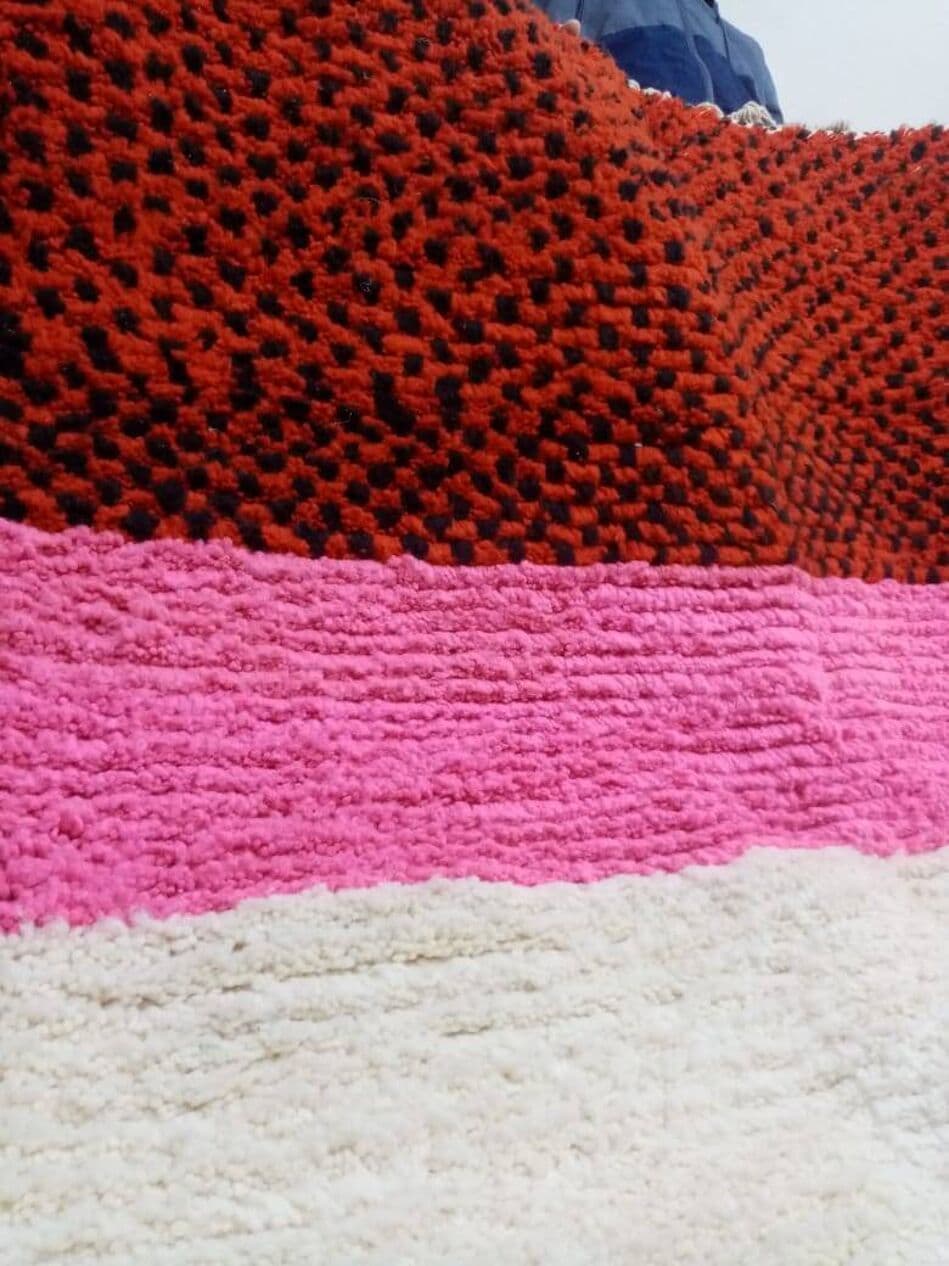 Handwoven rug 150x250 cm, wool, multicolour, Morocco - 199396