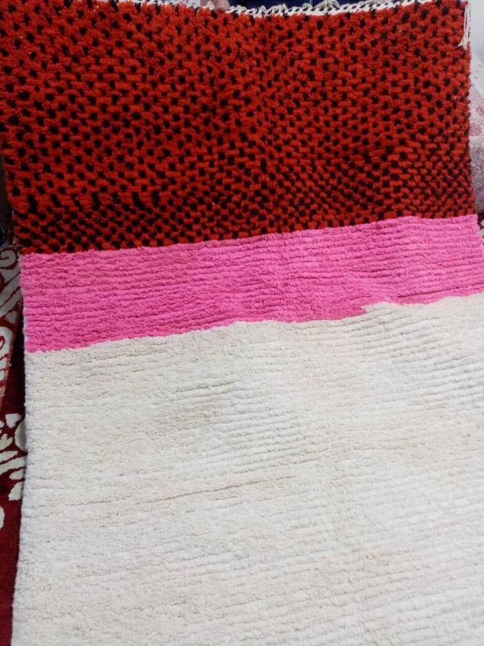 Handwoven rug 150x250 cm, wool, multicolour, Morocco - 199397