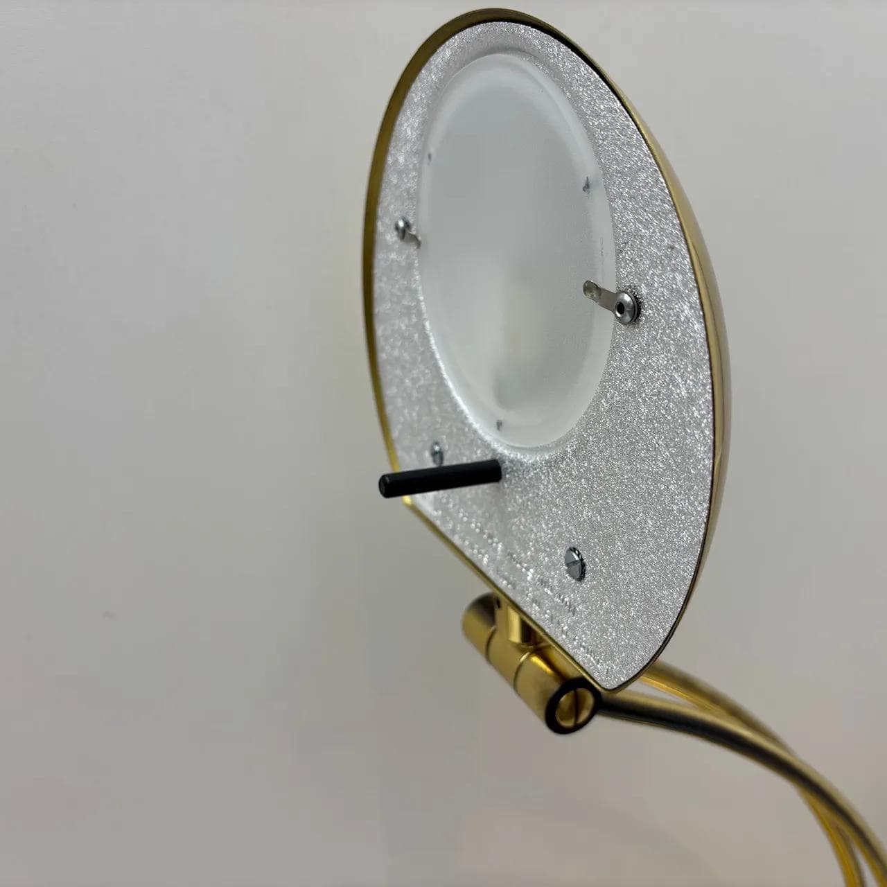 Lampa biurkowa, złoty mosiądz, Hustadt Leuchten, Niemcy, lata 70. - 14038