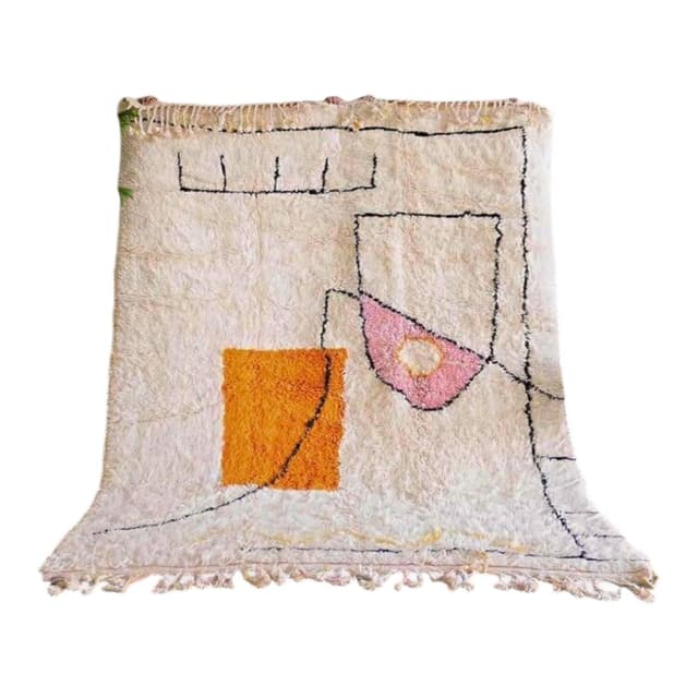 Ręcznie tkany dywan 200x300 cm, wełna, multikolor, Maroko - WYMIARY