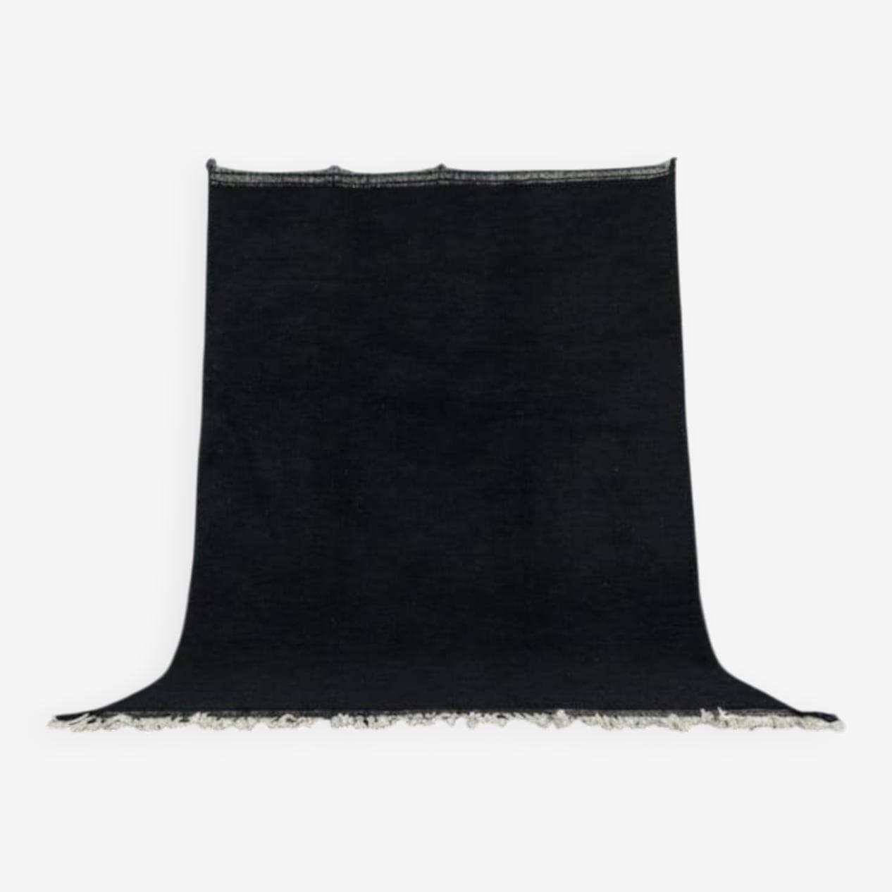 Handwoven rug 250x150 cm, wool, black, Morocco - 199336