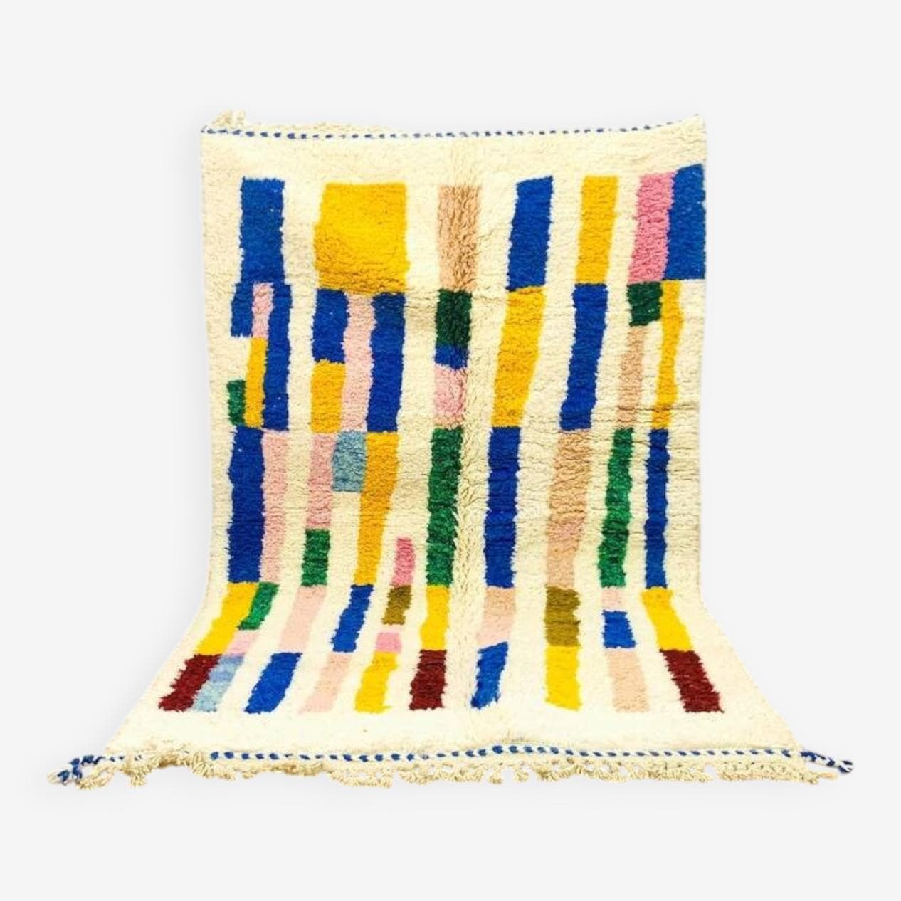 Ręcznie tkany dywan 250x150 cm, wełna, multikolor, Maroko - 199281