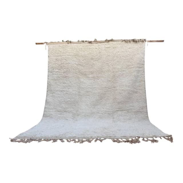 Ręcznie tkany dywan 200x300 cm, wełna, biały, Maroko - WYMIARY