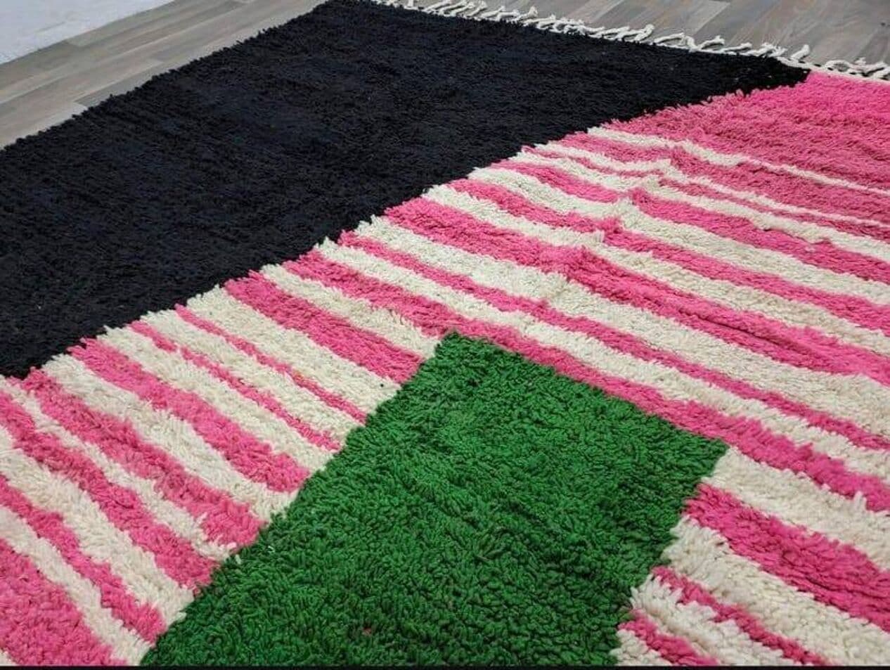 Ręcznie tkany dywan 200x300 cm, wełna, multikolor, Maroko - 199230