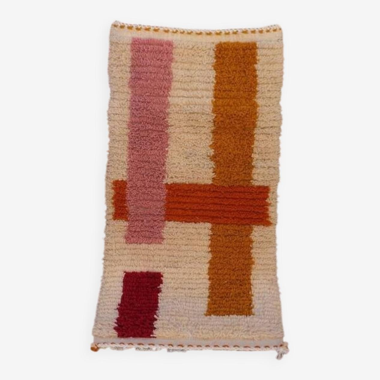 Ręcznie tkany dywan 300x90 cm, wełna, multikolor, Maroko - 199164