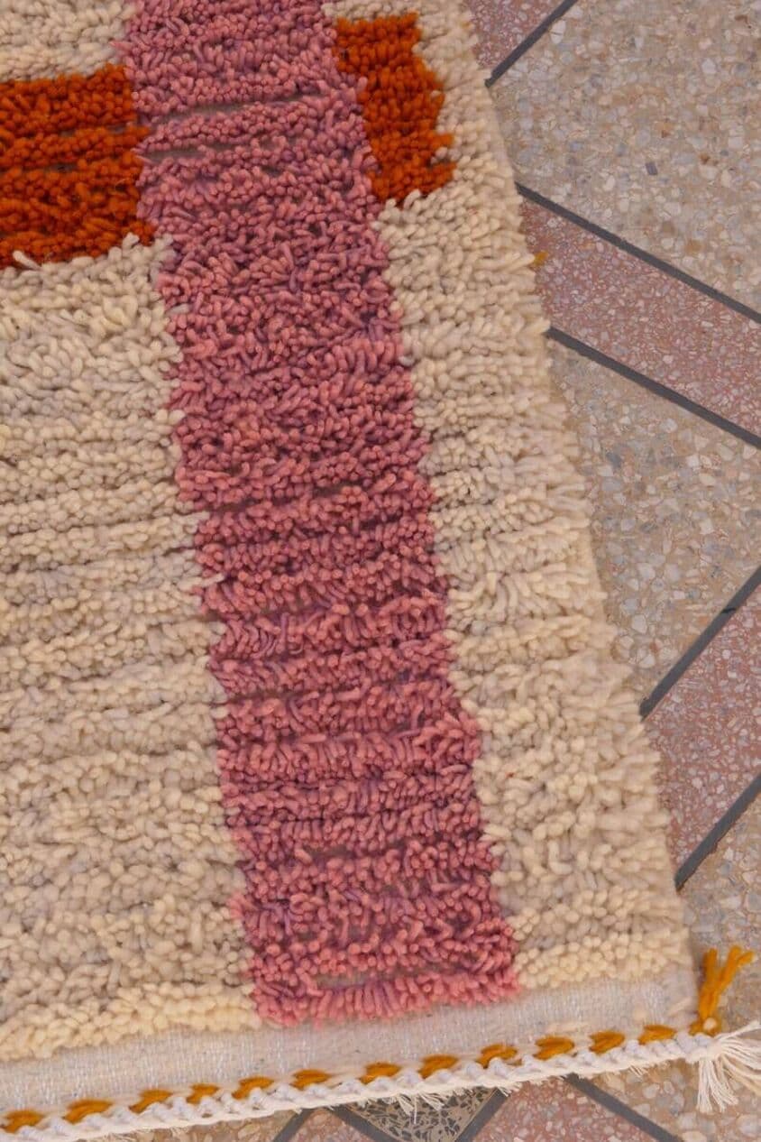 Ręcznie tkany dywan 300x90 cm, wełna, multikolor, Maroko - 199169