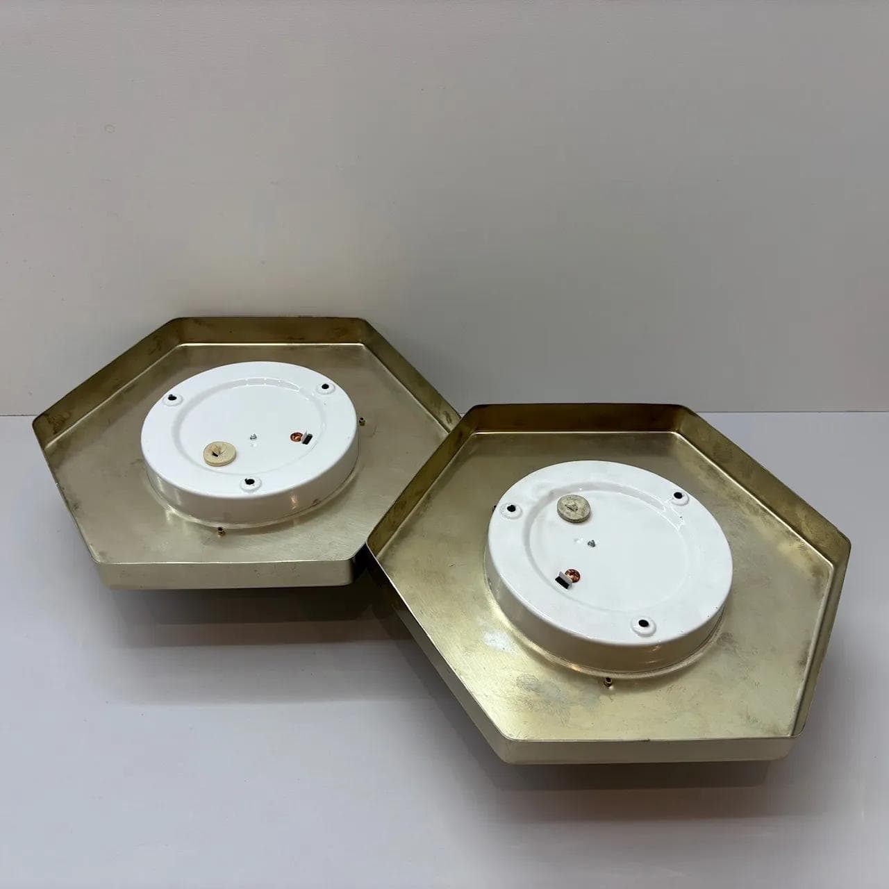 Pair of wall sconces, chrome silver steel, opal glass, N-Licht, Germany, 1980s. - 14025