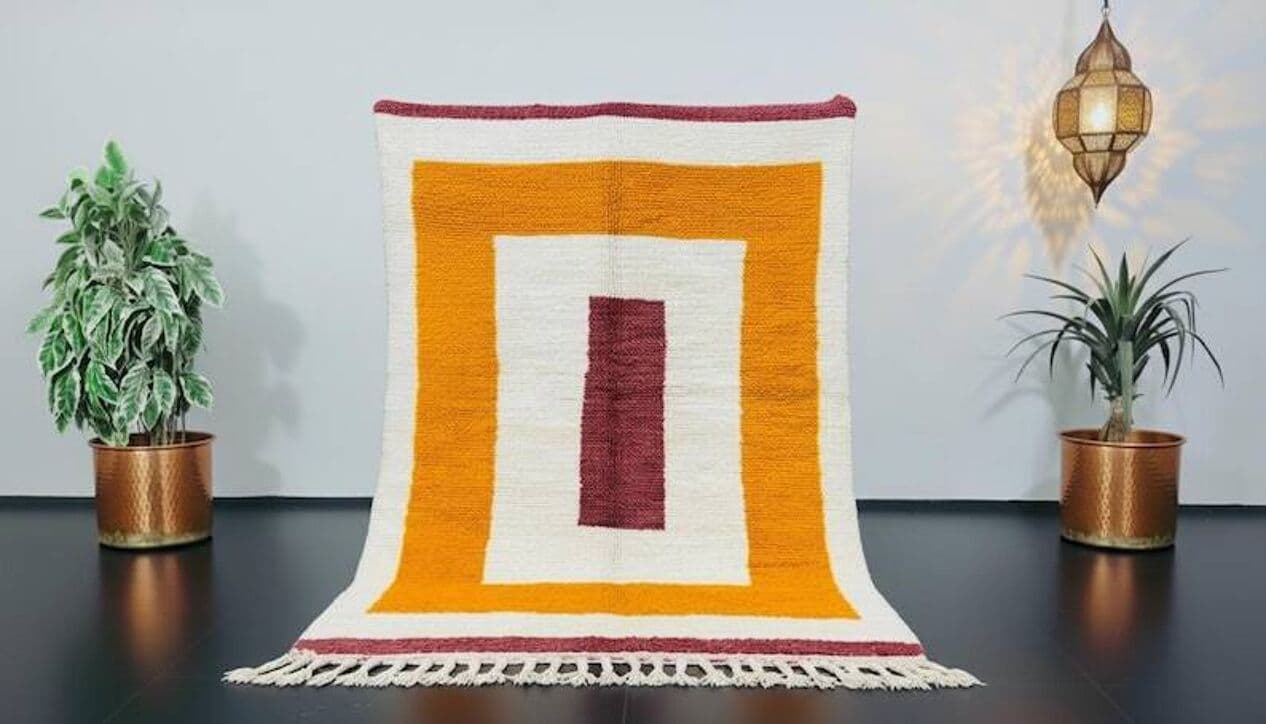 Ręcznie tkany dywan 250x150 cm, wełna, multikolor, Maroko - 199128