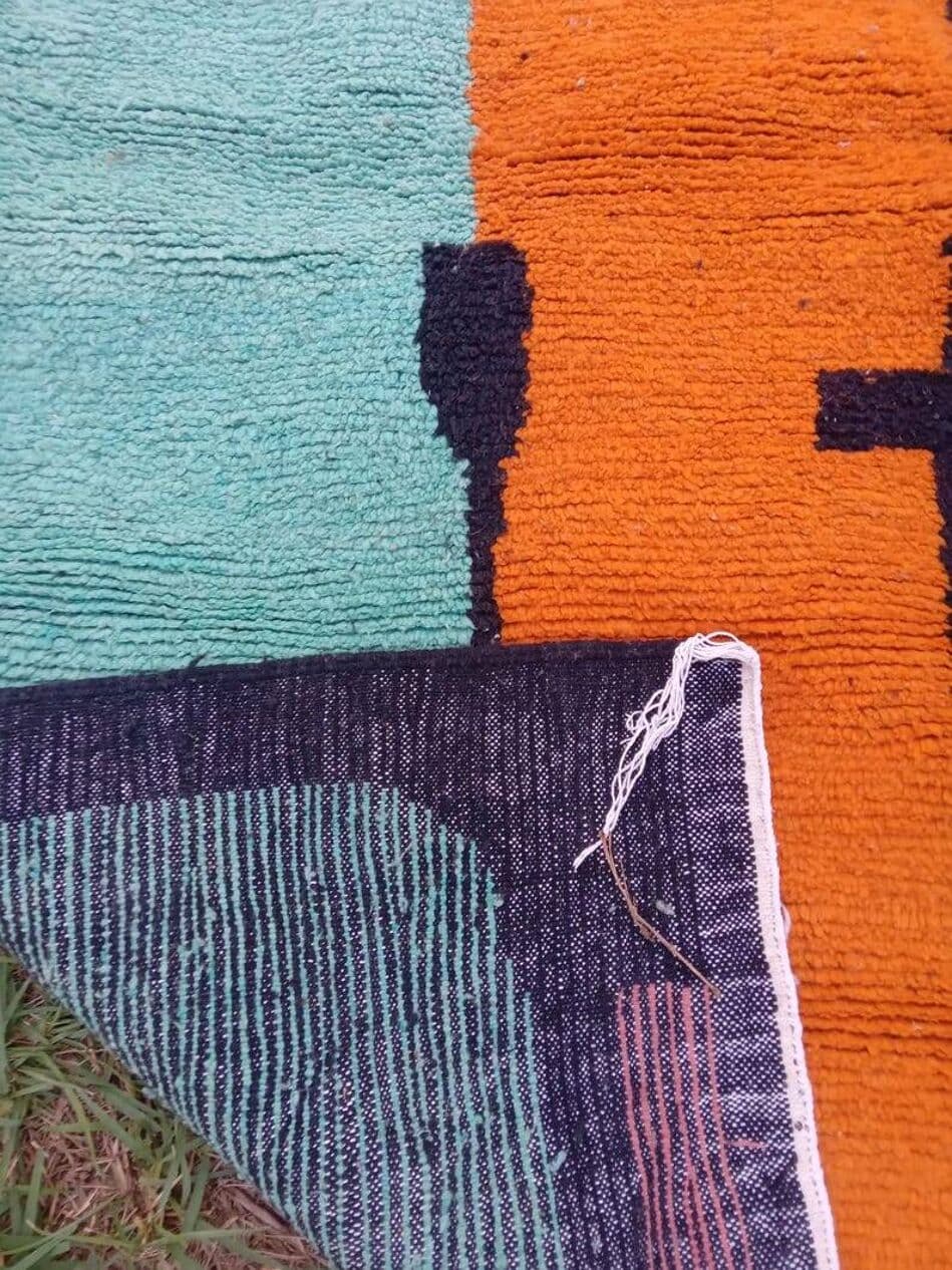 Ręcznie tkany dywan 200x100 cm, wełna, multikolor, Maroko - 199117