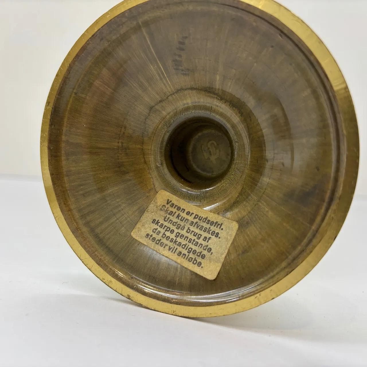 Para lamp oliwnych, złocony mosiądz, Dania, lata 70. - 14017