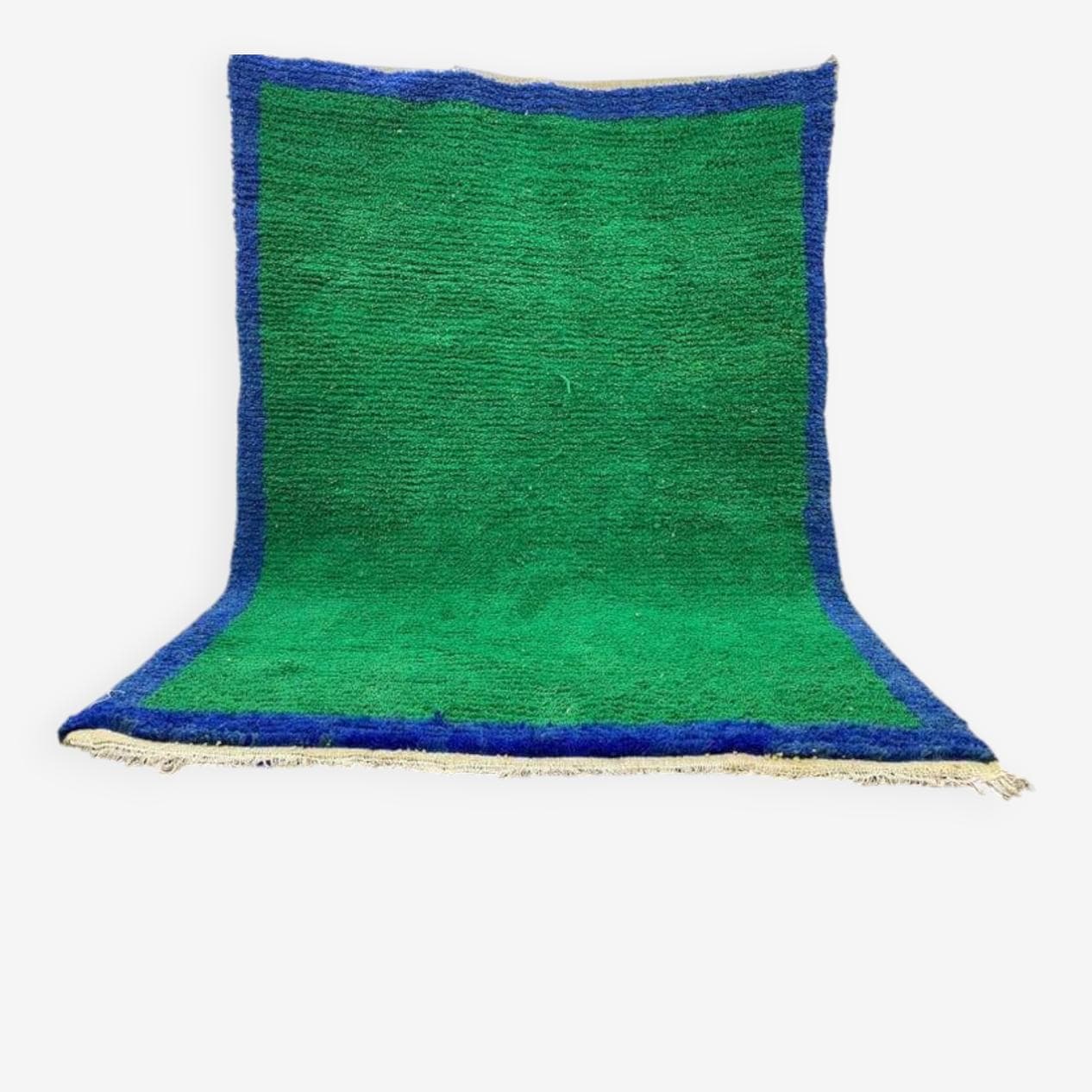 Ręcznie tkany dywan 200x300 cm, wełna, zielony, niebieski, Maroko - 199089