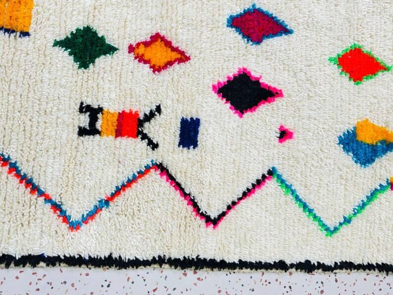 Ręcznie tkany dywan 200x300 cm, wełna, multikolor, Maroko - 199068