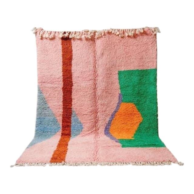 Ręcznie tkany dywan 250x150 cm, wełna, multikolor, Maroko - WYMIARY