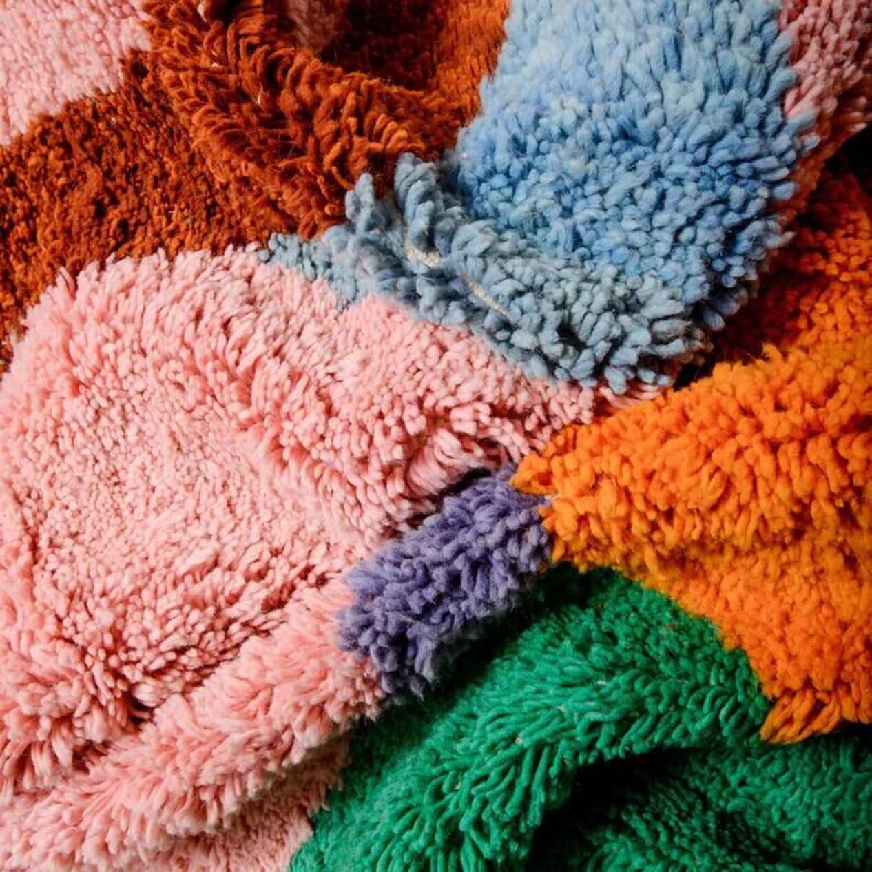 Ręcznie tkany dywan 250x150 cm, wełna, multikolor, Maroko - 199059