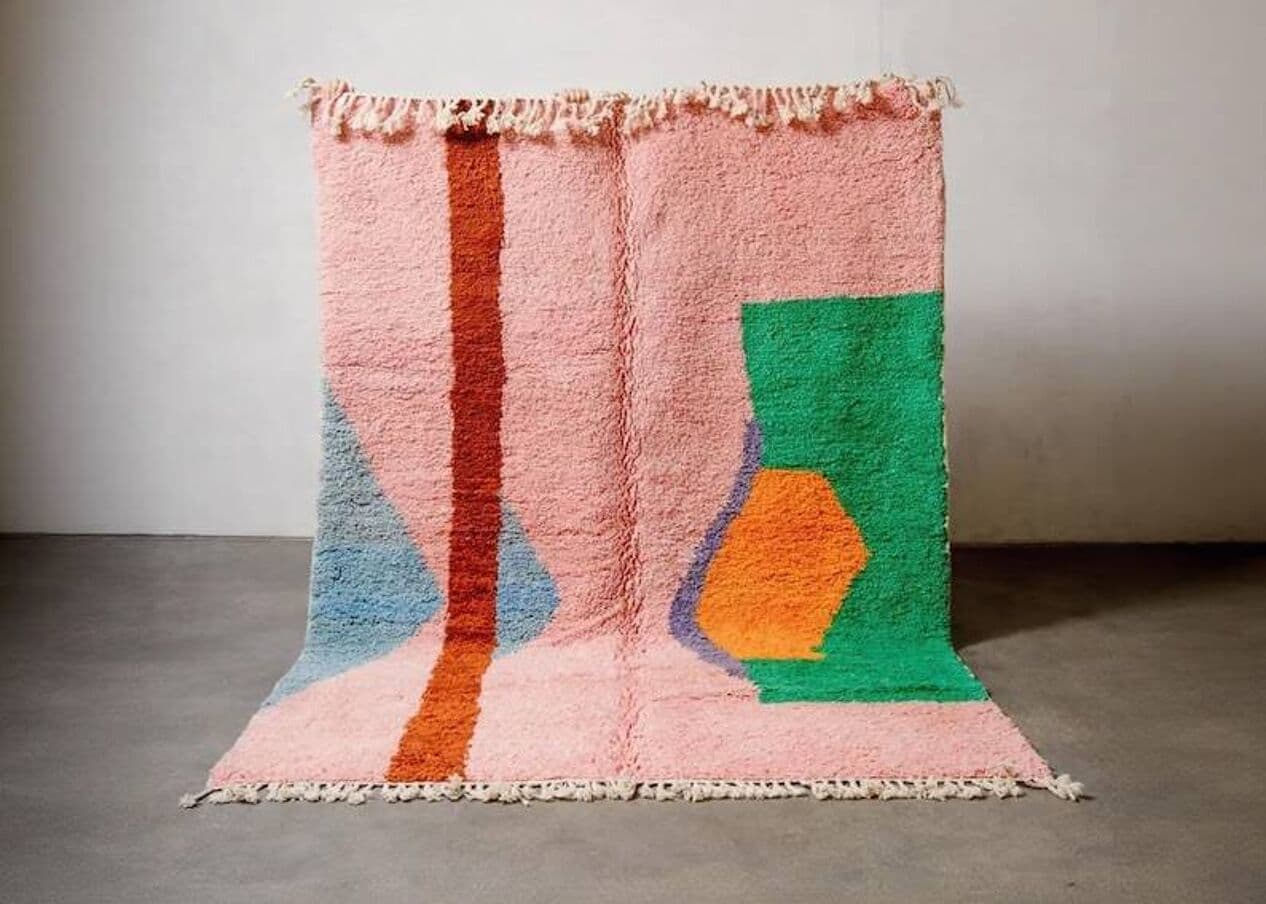 Ręcznie tkany dywan 250x150 cm, wełna, multikolor, Maroko - 199056