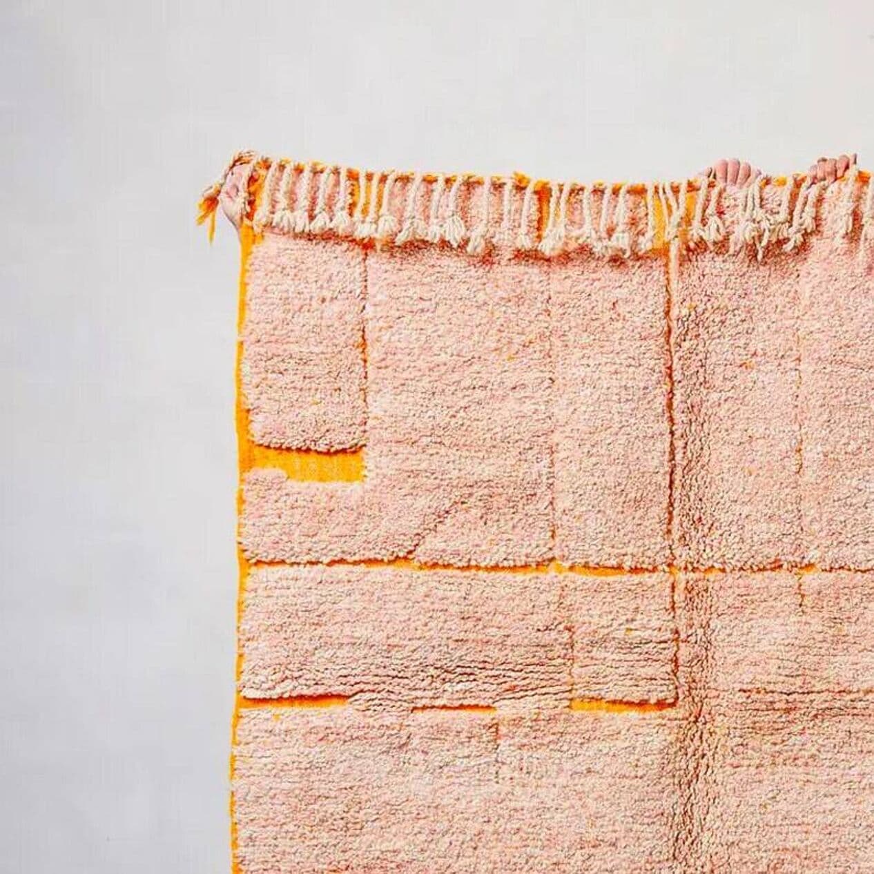 Ręcznie tkany dywan 250x150 cm, wełna, pomarańczowy, Maroko - 199050