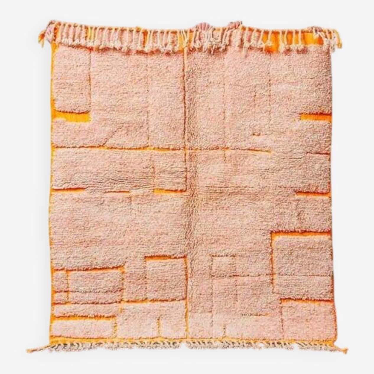 Ręcznie tkany dywan 250x150 cm, wełna, pomarańczowy, Maroko - 199048