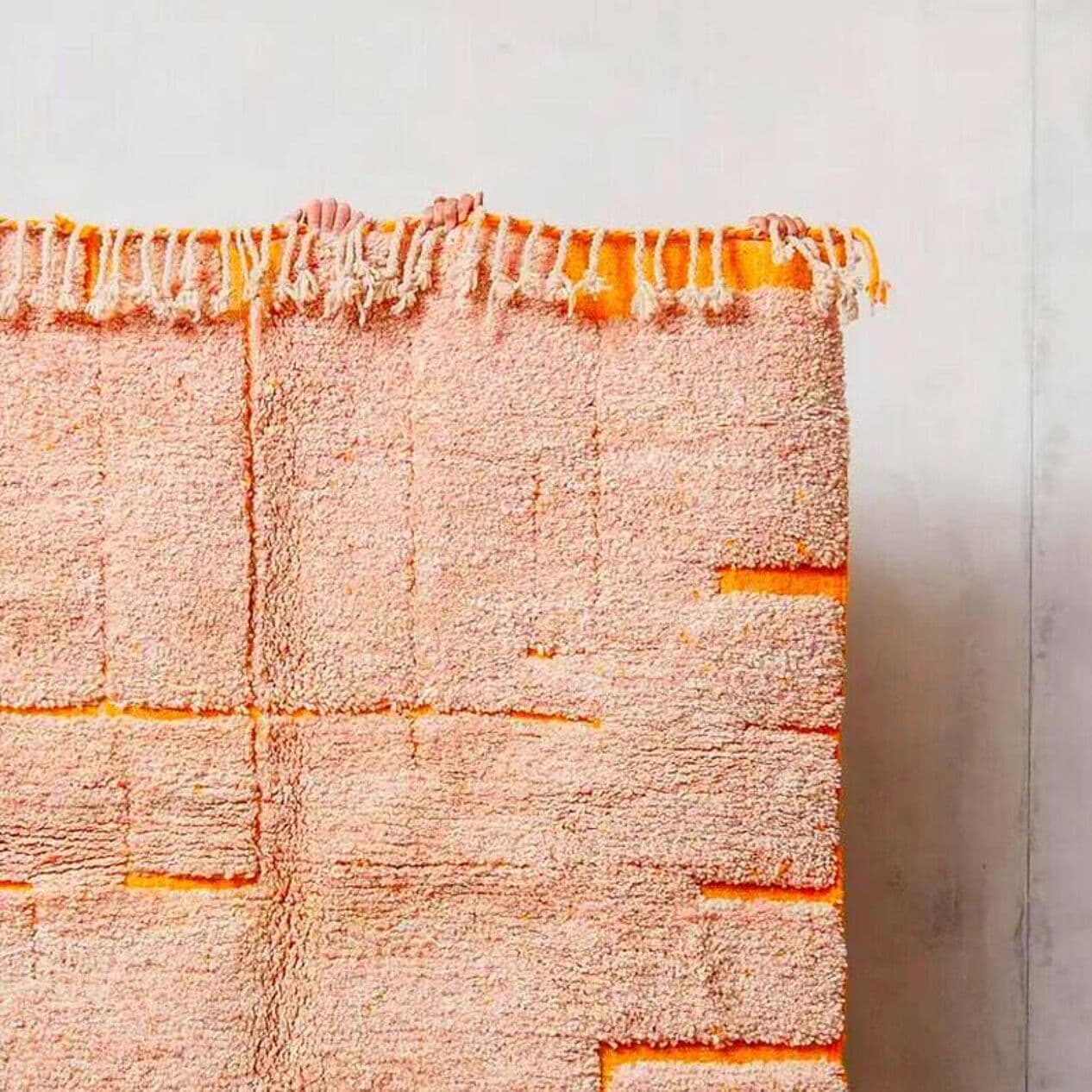 Ręcznie tkany dywan 250x150 cm, wełna, pomarańczowy, Maroko - 199051