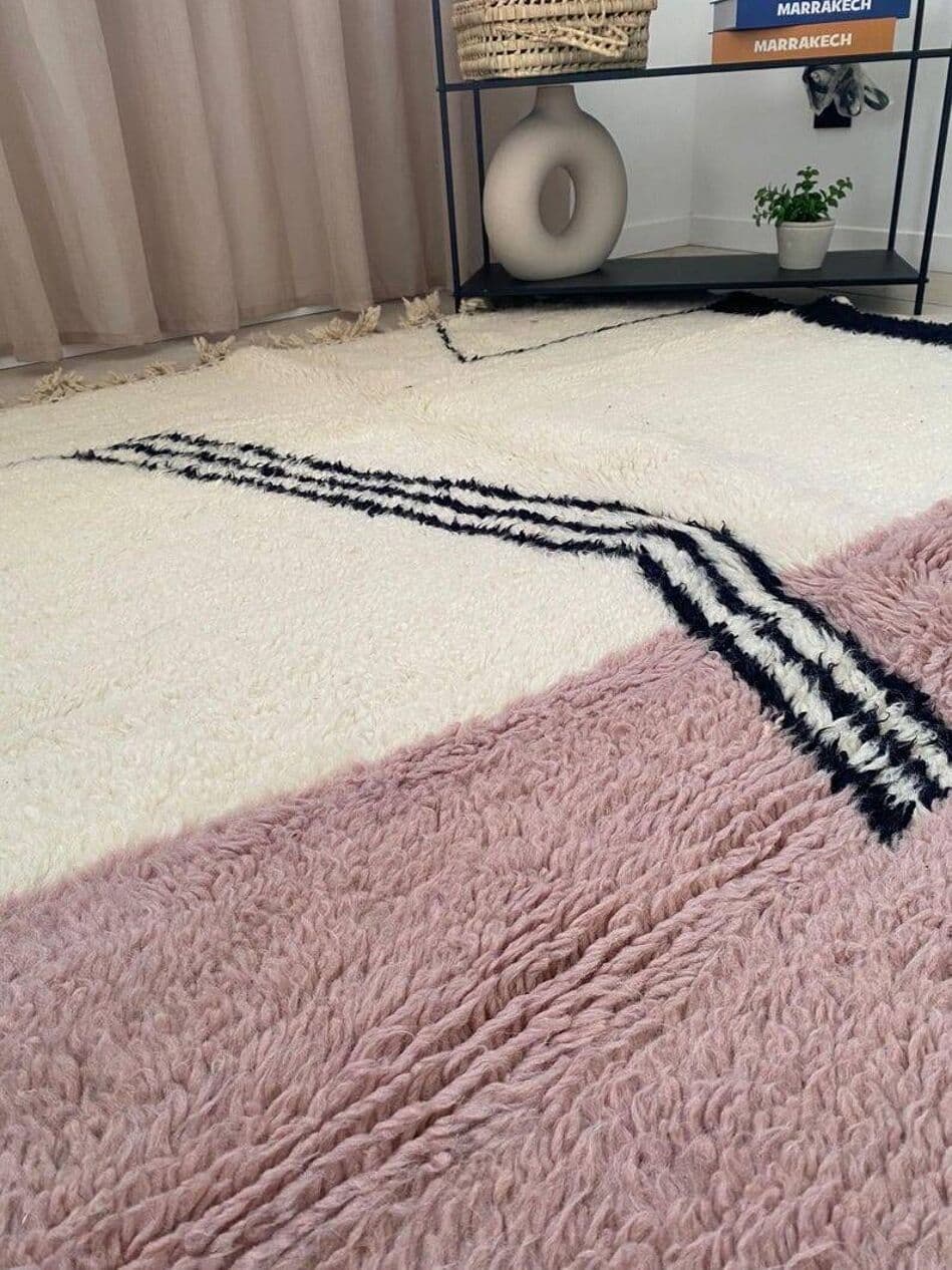 Ręcznie tkany dywan 250x150 cm, wełna, multikolor, Maroko - 199019