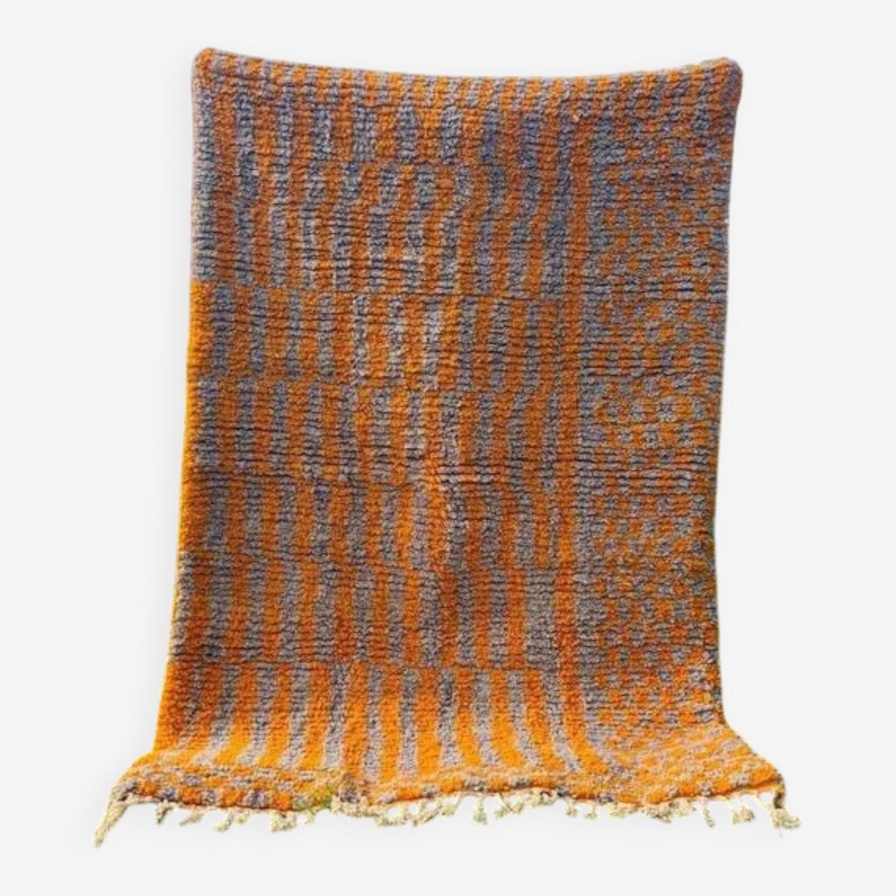 Handwoven rug 200x100 cm, wool, multicolour, Morocco - 198970