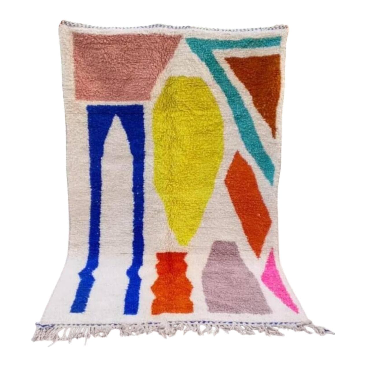 Ręcznie tkany dywan 250x150 cm, wełna, multikolor, Maroko