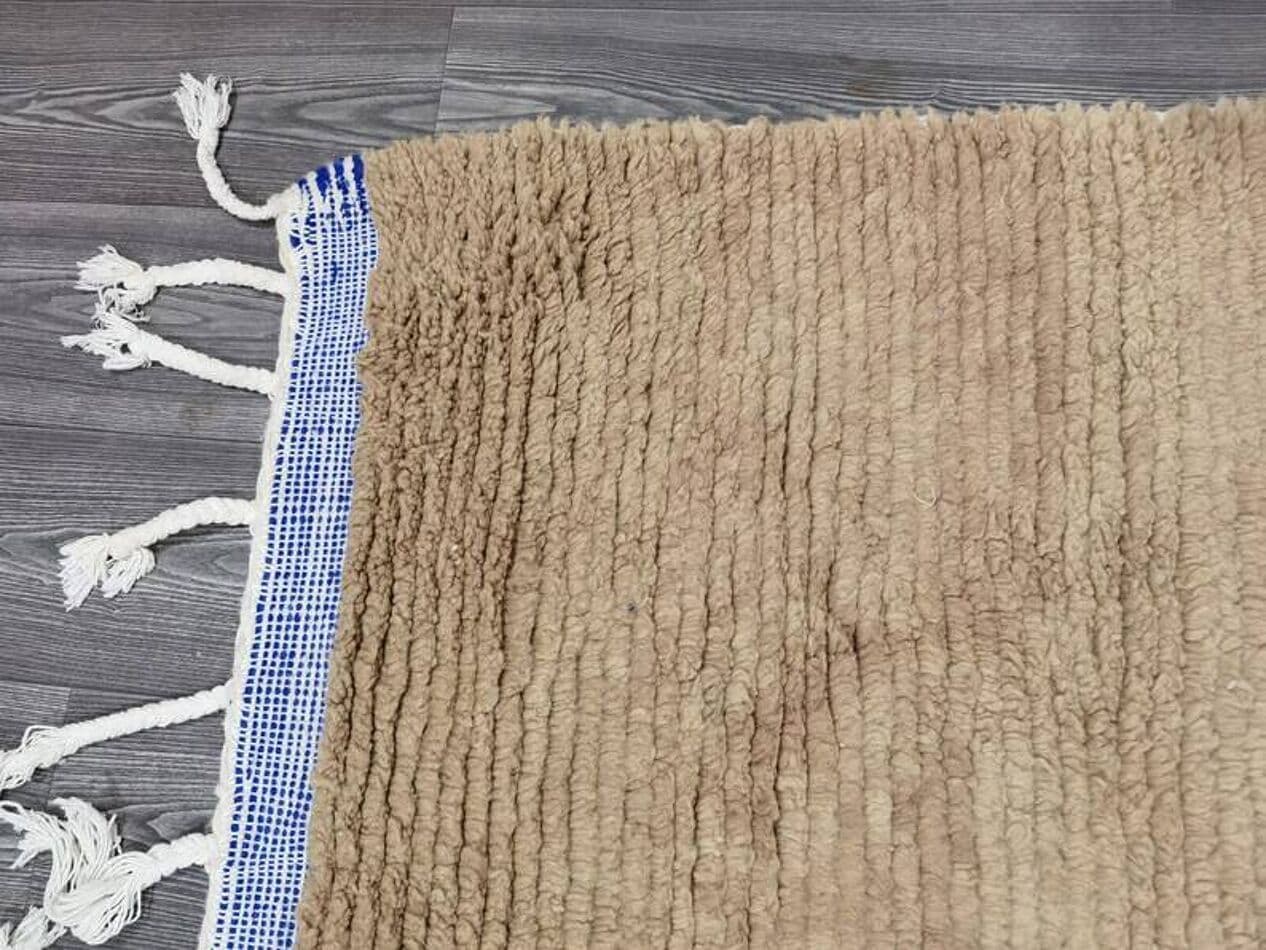 Ręcznie tkany dywan 200x100 cm, wełna, niebieski, beżowy, czerwony, zielony, Maroko - 198917