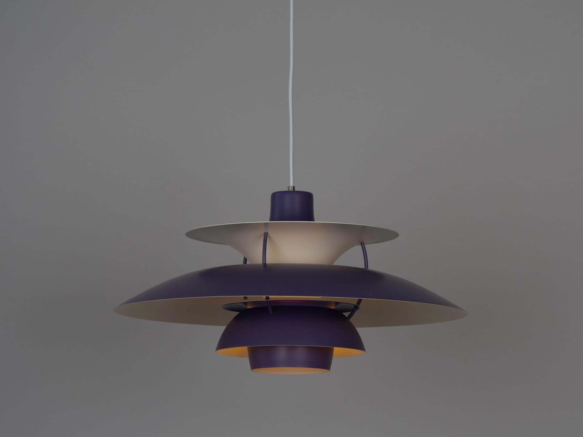 Violet Aluminum PH 5 Pendant Lamp, by P. Henningsen for Louis Poulsen, Denmark, 1960s - 14583
