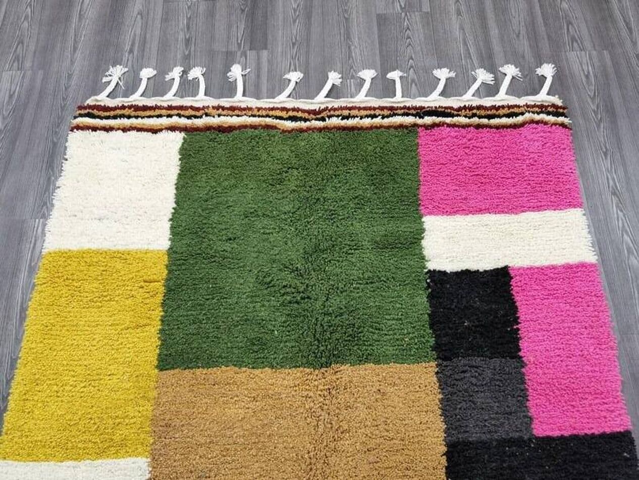 Ręcznie tkany dywan 240x160 cm, wełna, wielokolorowy, Maroko - 198830