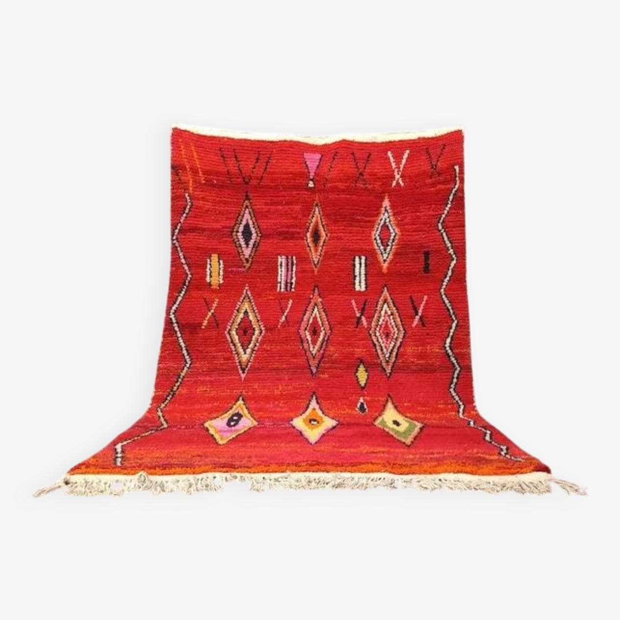 Ręcznie tkany dywan 250x150 cm, wełna, multikolor, Maroko - 198806