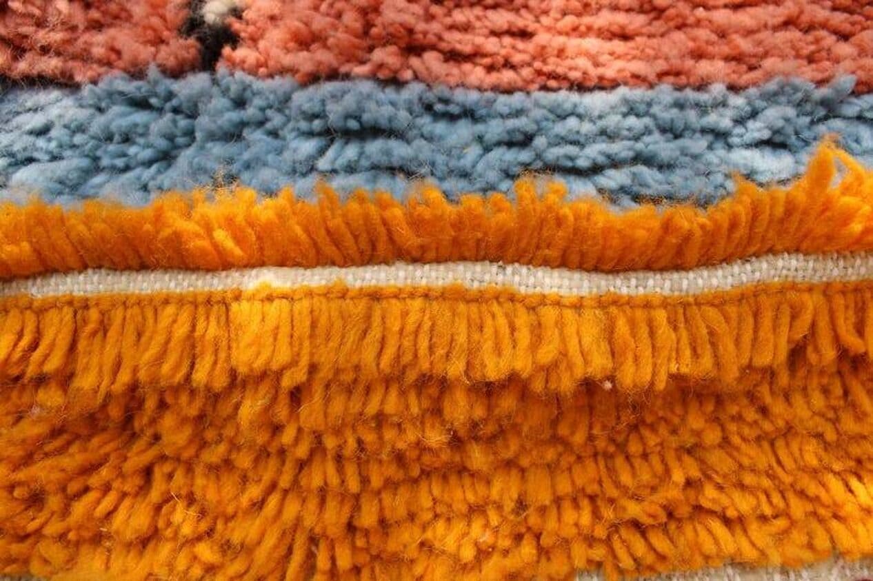 Ręcznie tkany dywan 250x150 cm, wełna, multikolor, Maroko - 198754