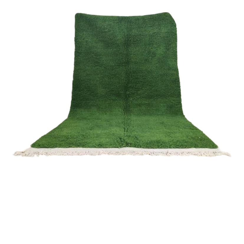 Ręcznie tkany dywan 250x150 cm, wełna, zielony, Maroko