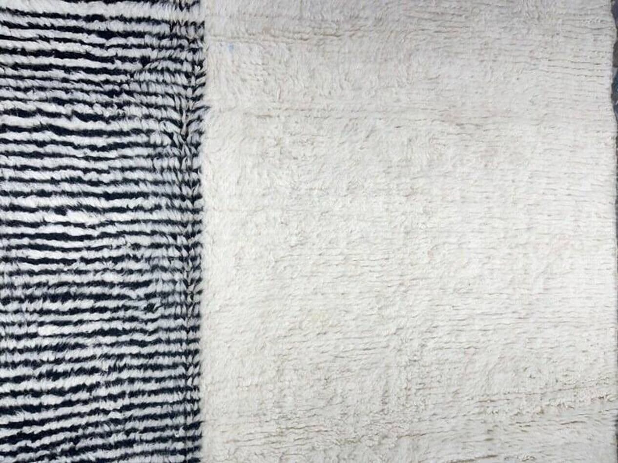 Ręcznie tkany dywan 240x160 cm, wełna, czarny, biały, Maroko - 198664