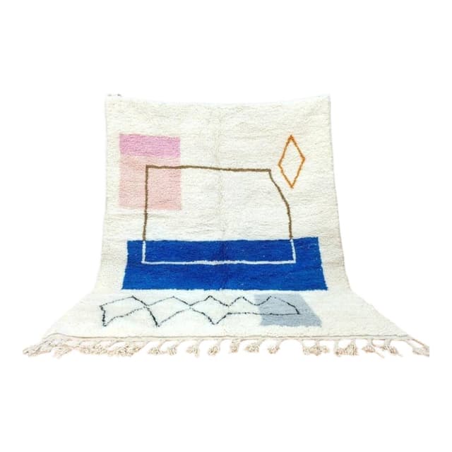 Ręcznie tkany dywan 250x150 cm, wełna, multikolor, Maroko - WYMIARY