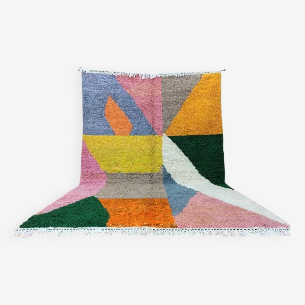 Ręcznie tkany dywan 200x300 cm, wełna, wielokolorowy, Maroko - 198601